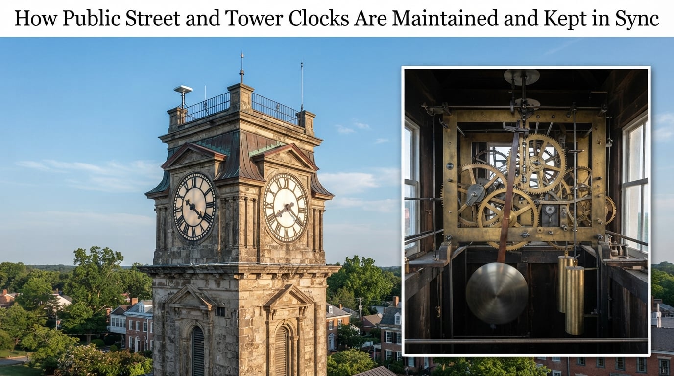 How Public Street and Tower Clocks Are Maintained and Kept in Sync