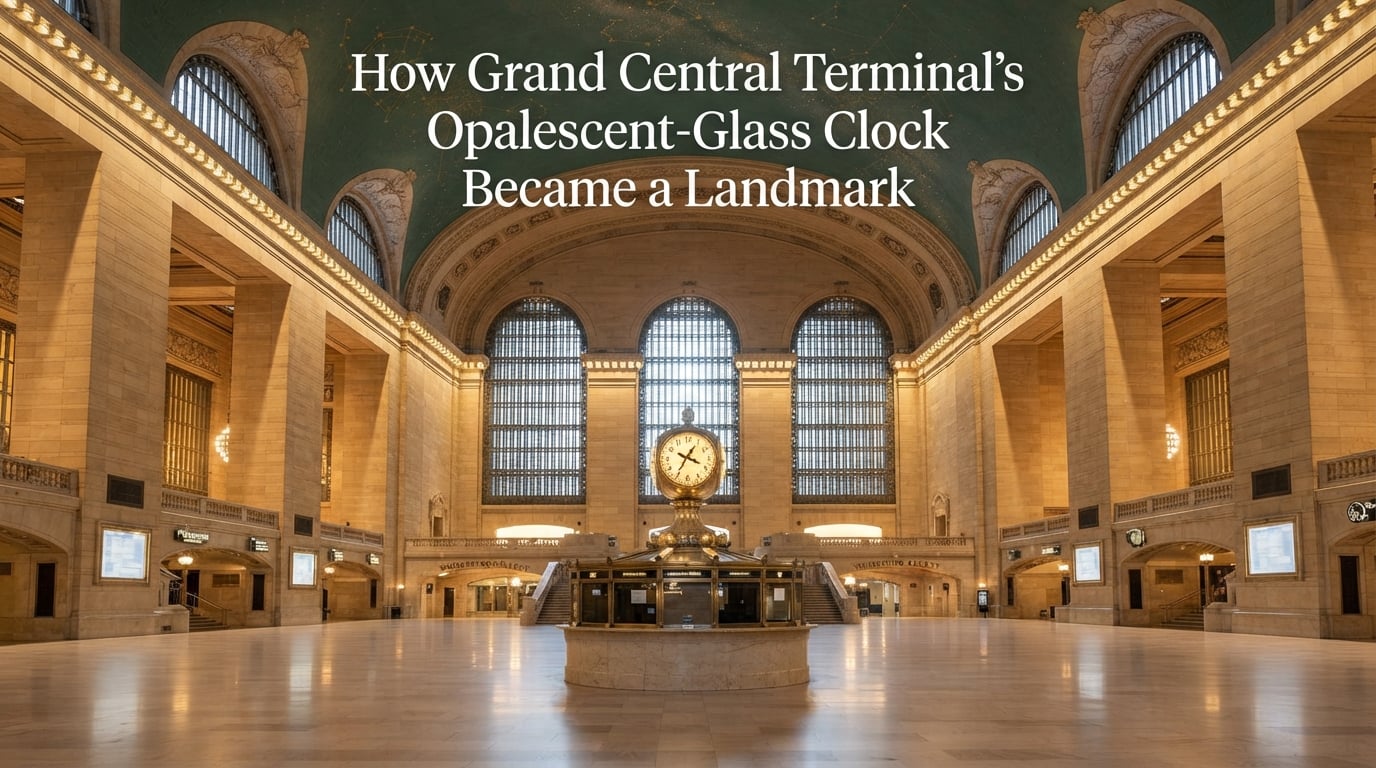 How Grand Central Terminal's Opalescent-Glass Clock Became a Landmark