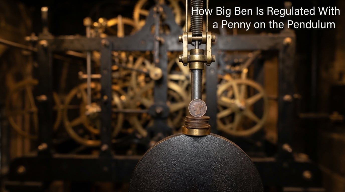 How Big Ben Is Regulated With a Penny on the Pendulum
