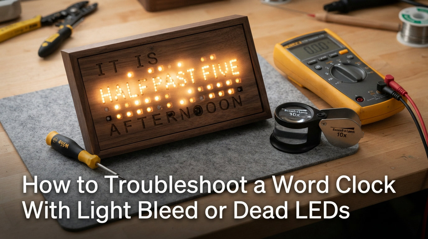 How to Troubleshoot a Word Clock With Light Bleed or Dead LEDs