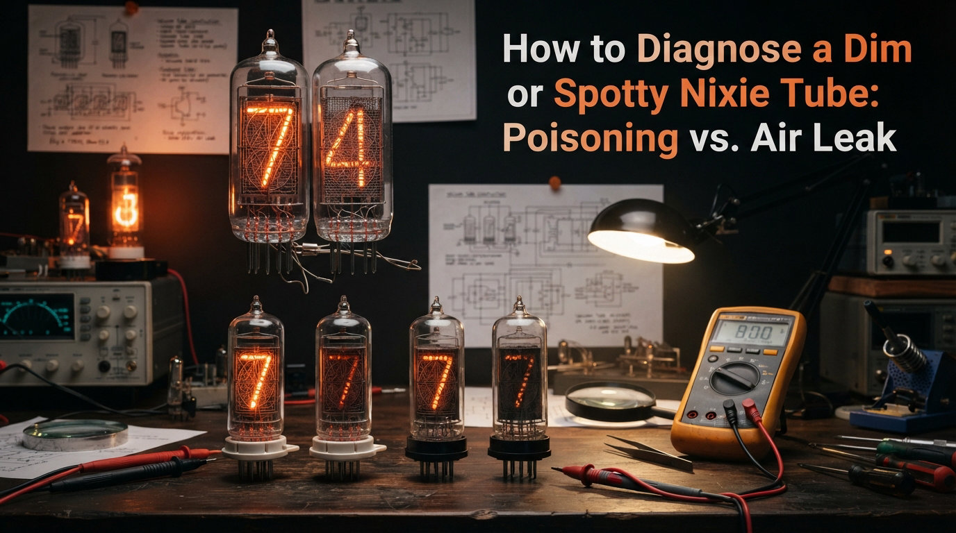 How to Diagnose a Dim or Spotty Nixie Tube: Poisoning vs. Air Leak