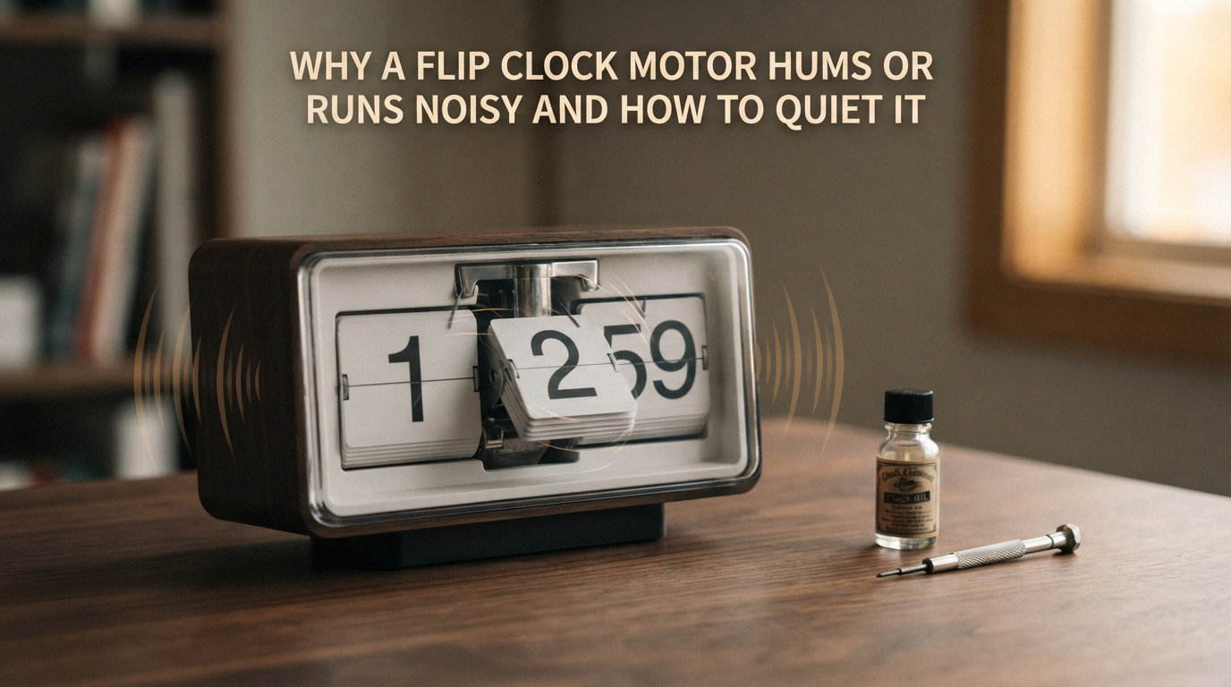 Why a Flip Clock Motor Hums or Runs Noisy and How to Quiet It