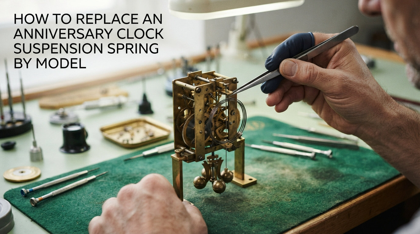 How to Replace an Anniversary Clock Suspension Spring by Model