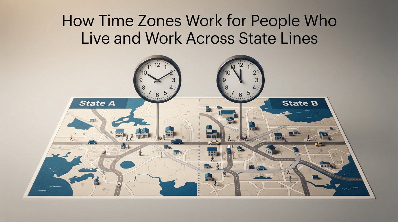 How Time Zones Work for People Who Live and Work Across State Lines