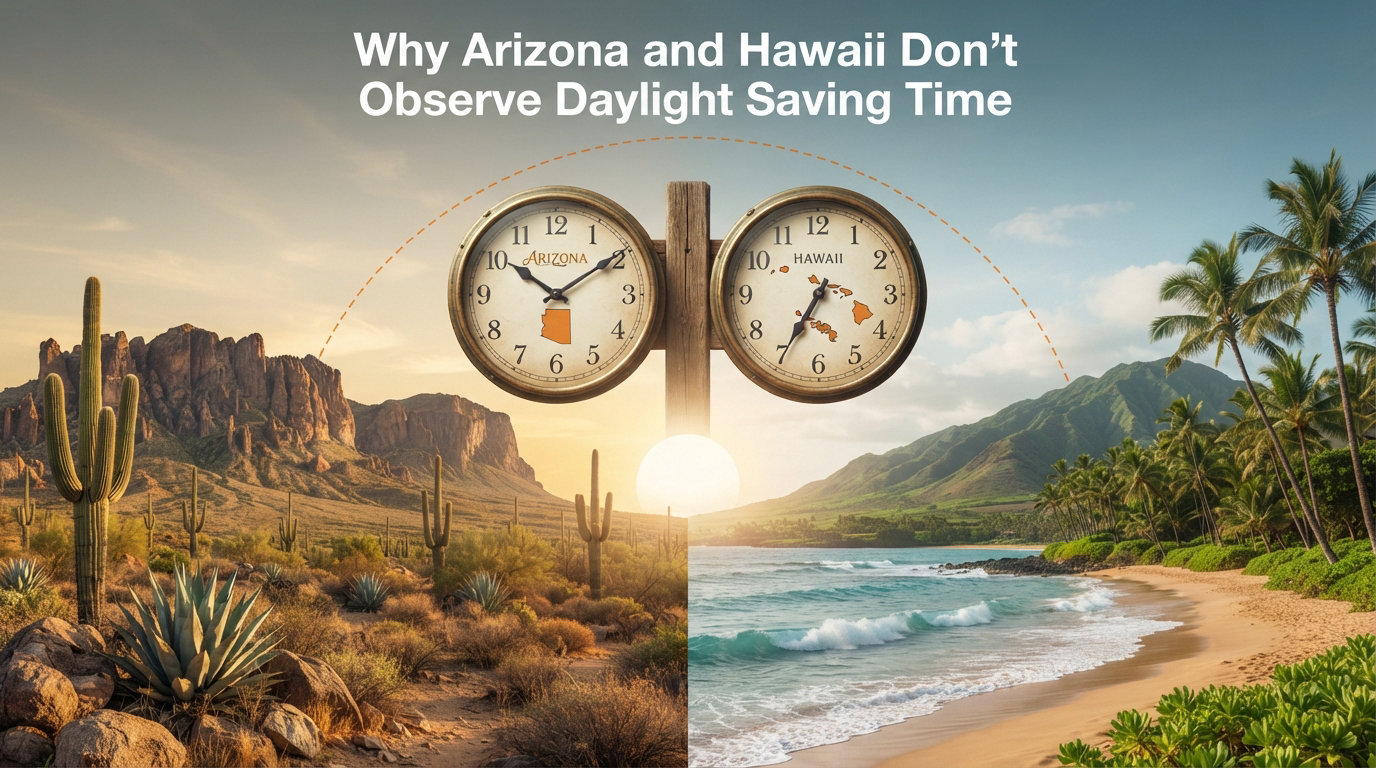 Why Arizona and Hawaii Don't Observe Daylight Saving Time
