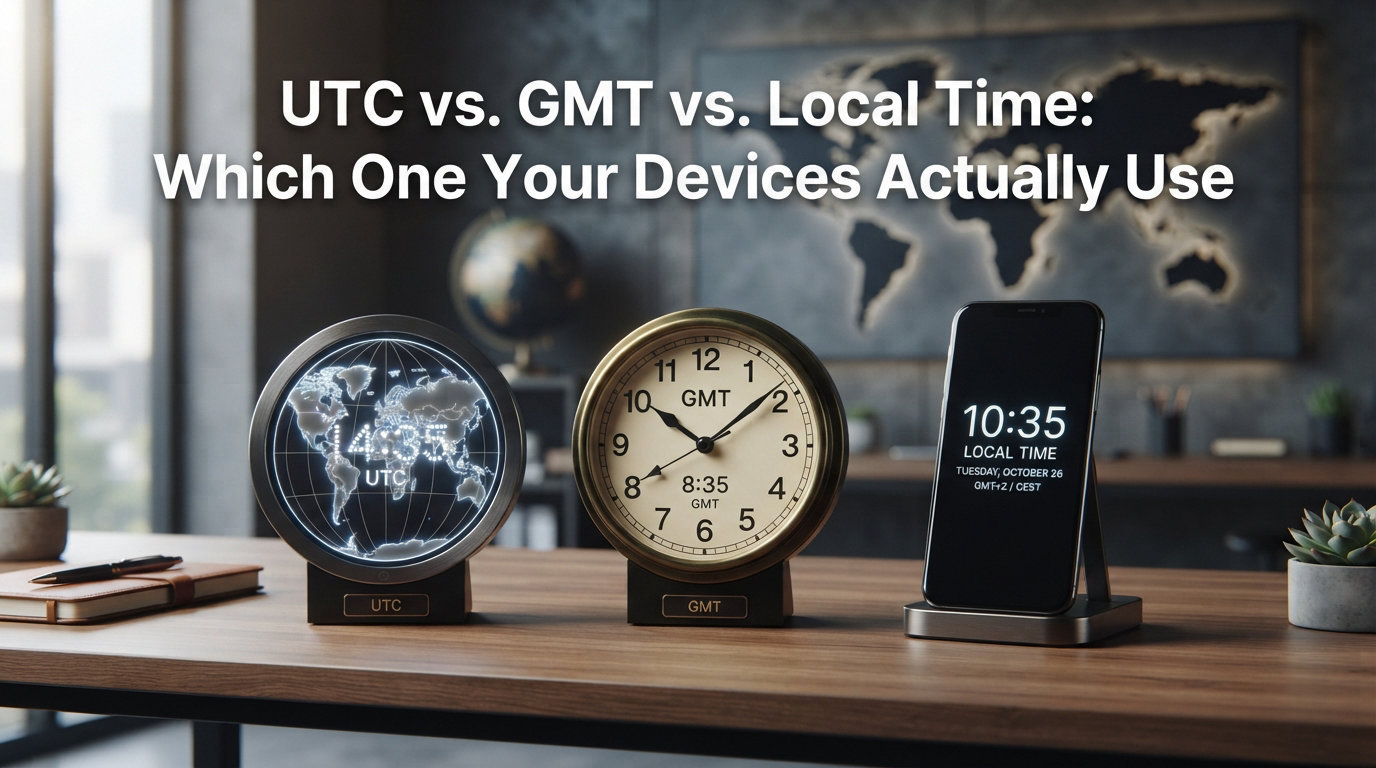 UTC vs. GMT vs. Local Time: Which One Your Devices Actually Use