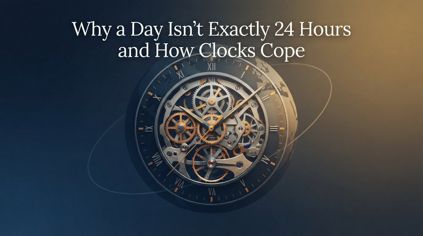 Why a Day Isn't Exactly 24 Hours and How Clocks Cope