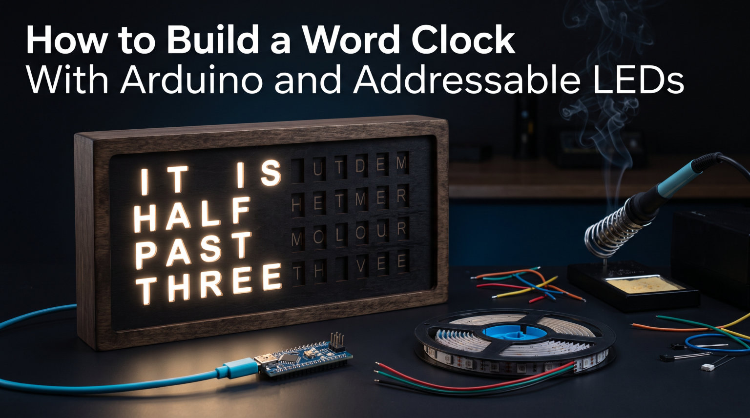 How to Build a Word Clock With Arduino and Addressable LEDs
