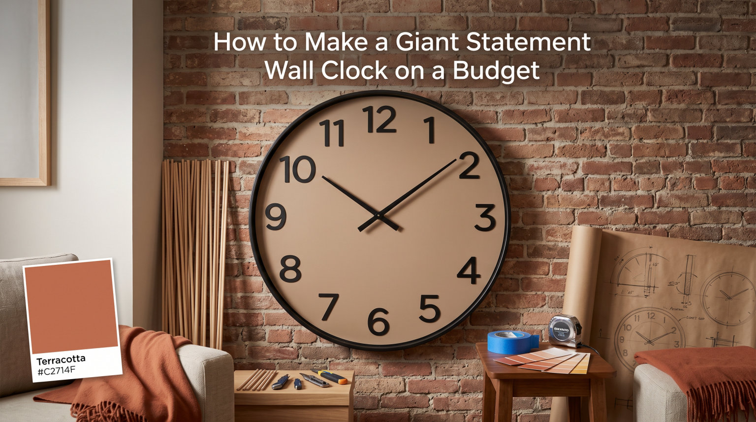 How to Make a Giant Statement Wall Clock on a Budget