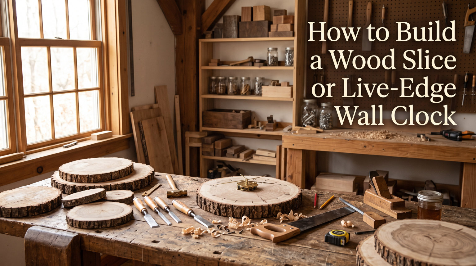How to Build a Wood Slice or Live-Edge Wall Clock