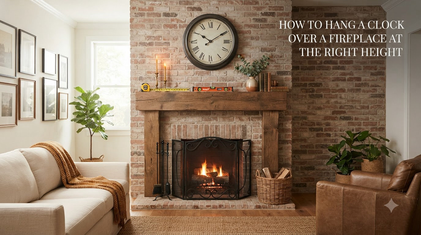 How to Hang a Clock Over a Fireplace at the Right Height
