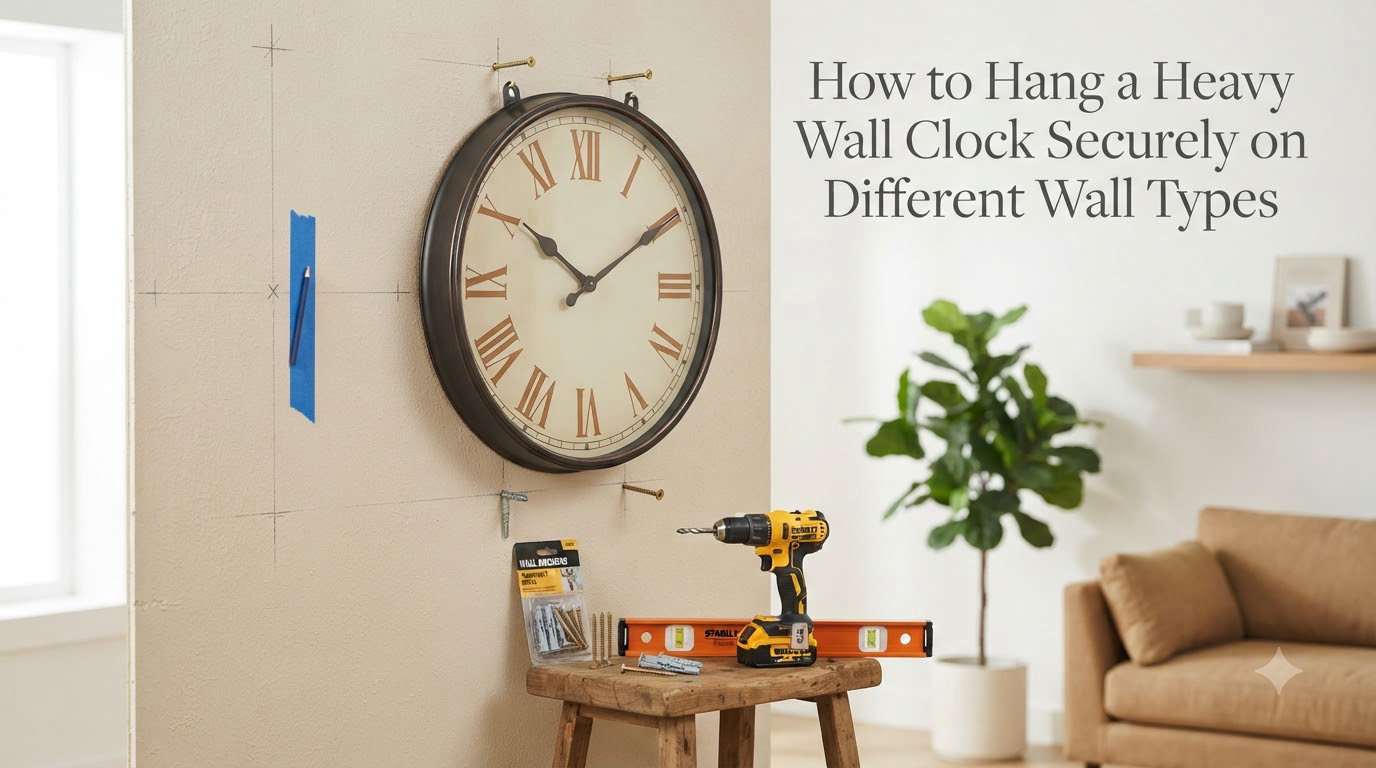 How to Hang a Heavy Wall Clock Securely on Different Wall Types