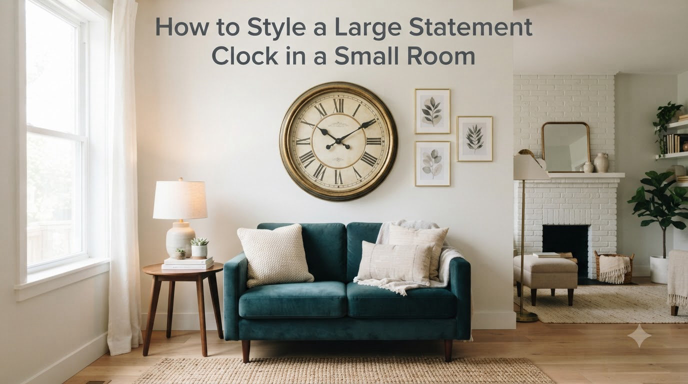 How to Style a Large Statement Clock in a Small Room