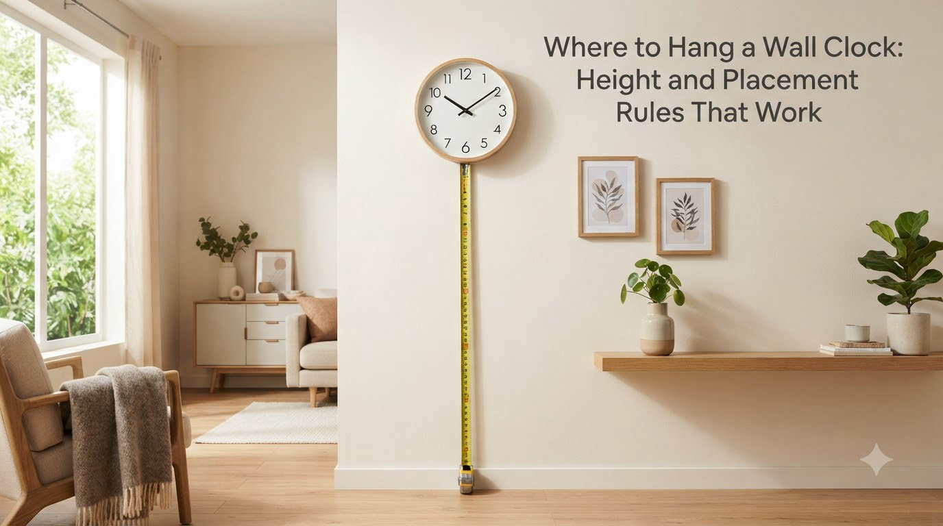 Where to Hang a Wall Clock: Height and Placement Rules That Work