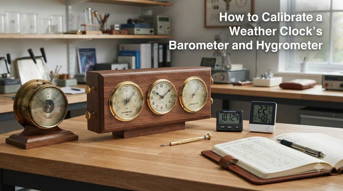 How to Calibrate a Weather Clock's Barometer and Hygrometer