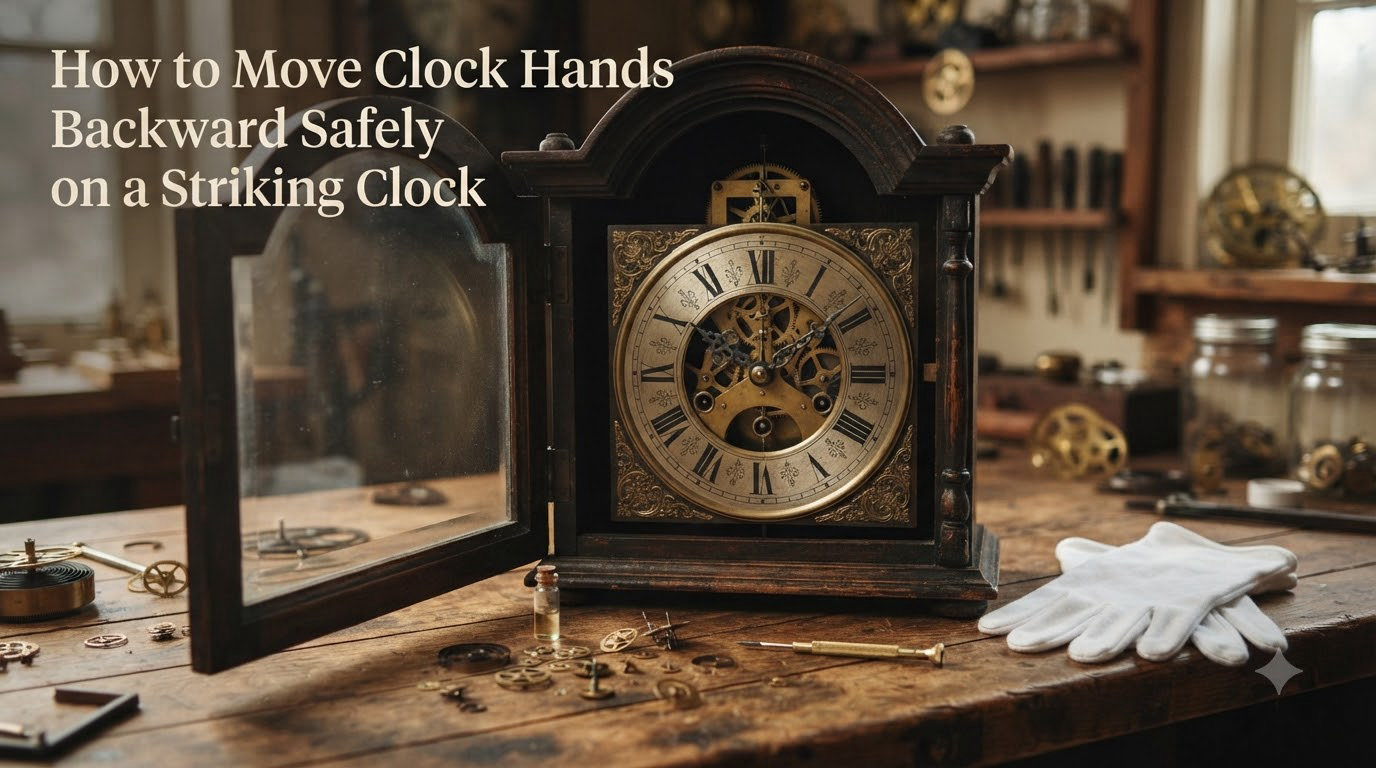 How to Move Clock Hands Backward Safely on a Striking Clock