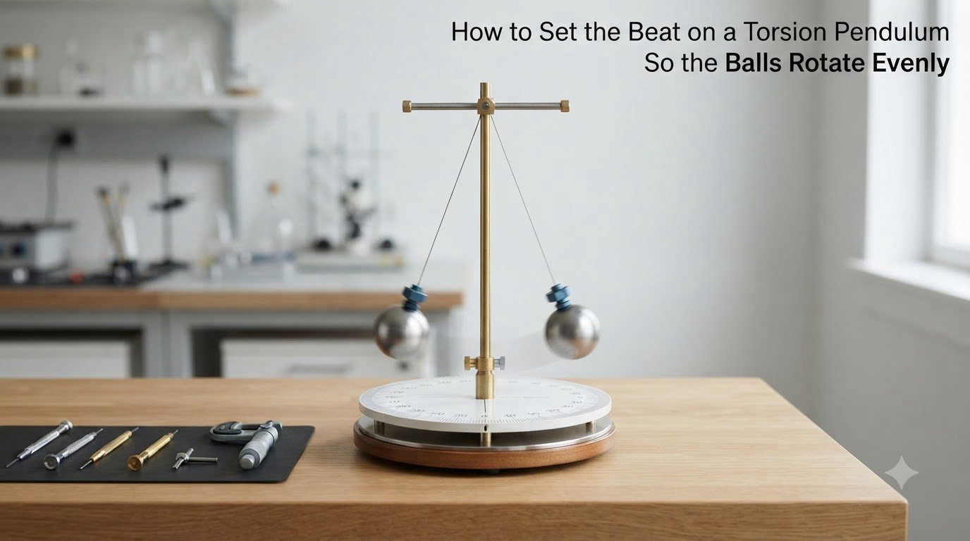How to Set the Beat on a Torsion Pendulum So the Balls Rotate Evenly