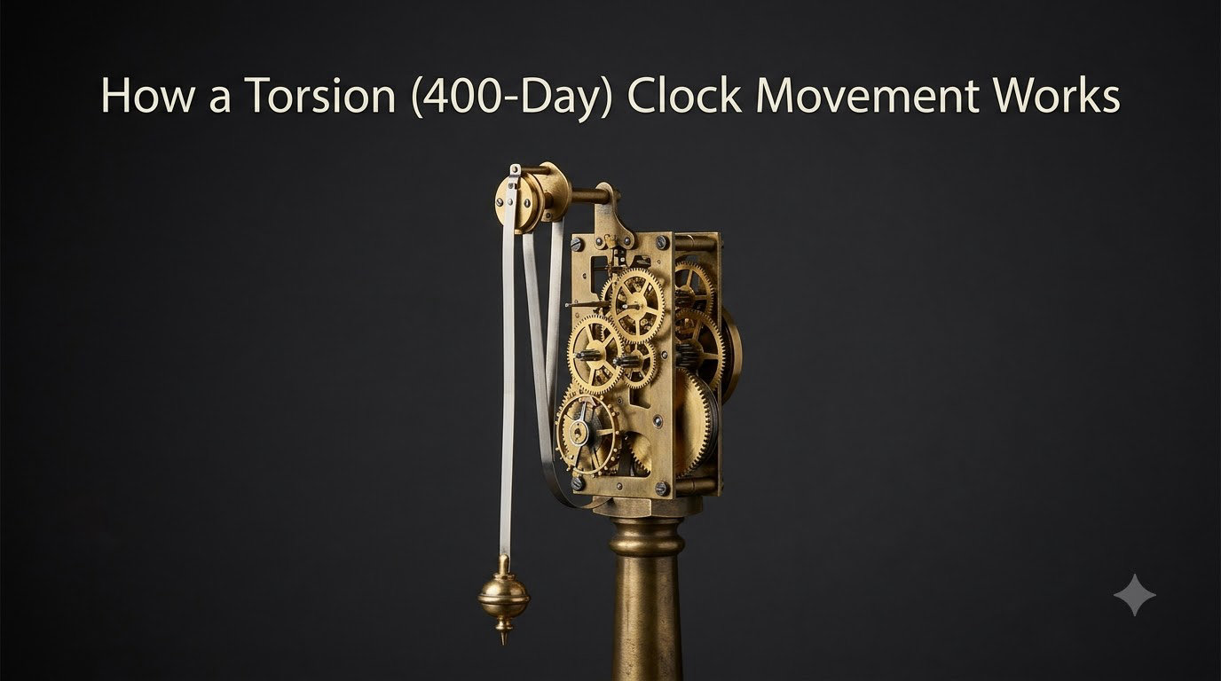 How a Torsion (400-Day) Clock Movement Works