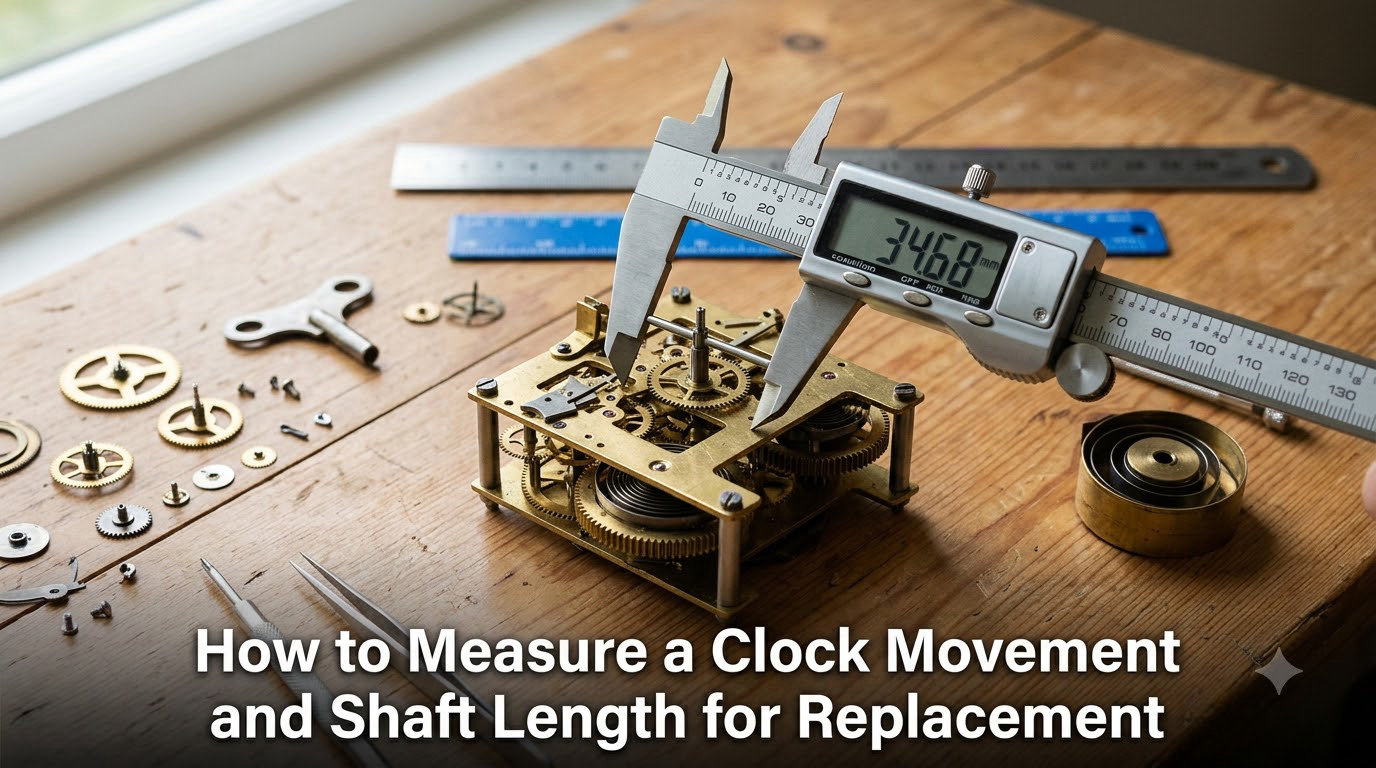 How to Measure a Clock Movement and Shaft Length for Replacement