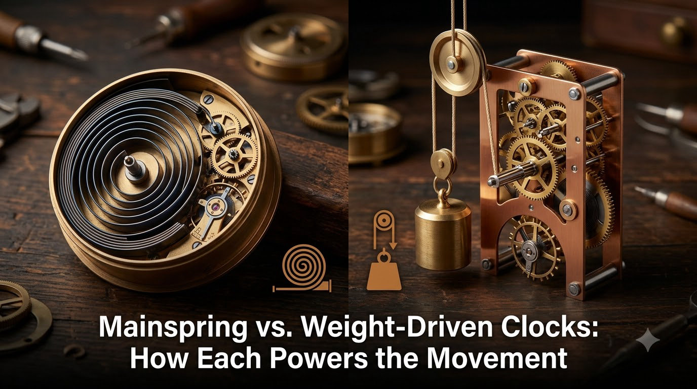 Mainspring vs. Weight-Driven Clocks: How Each Powers the Movement
