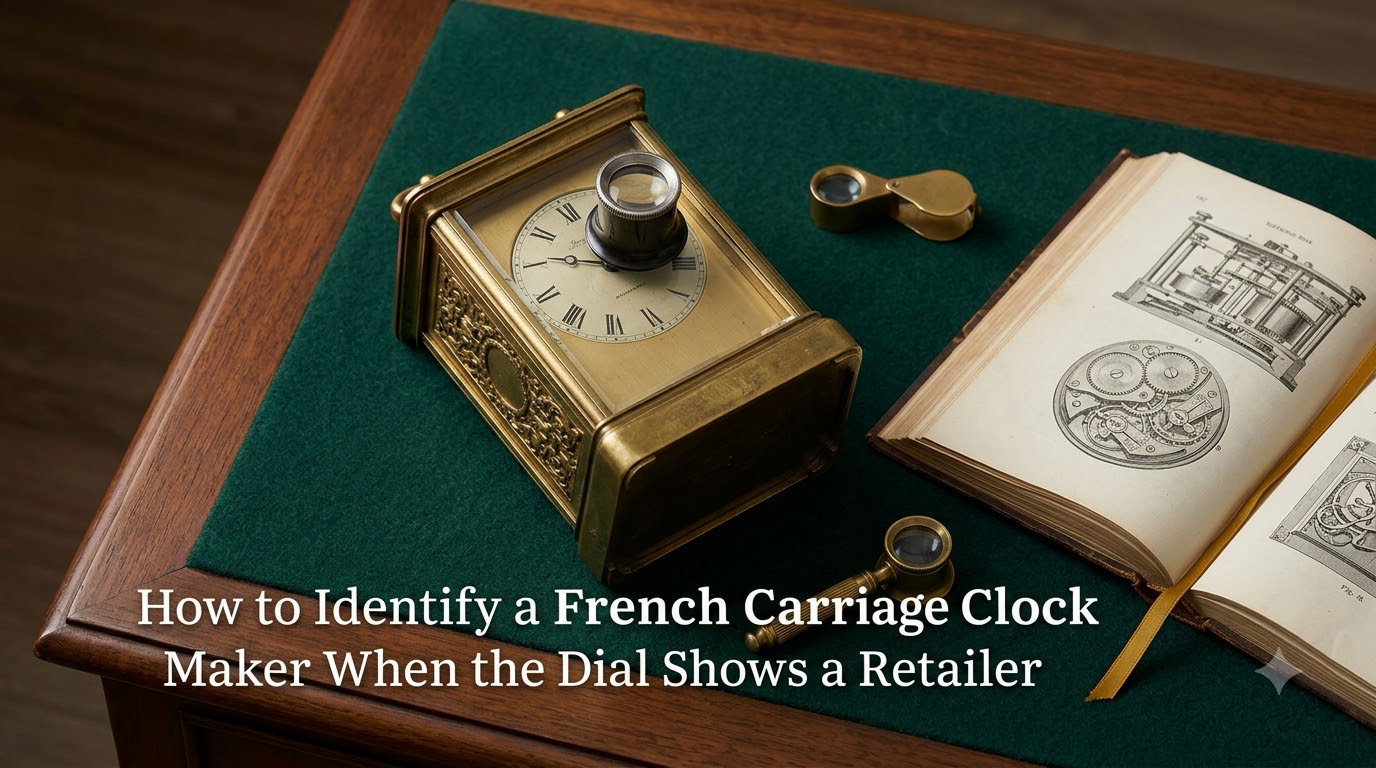 How to Identify a French Carriage Clock Maker When the Dial Shows a Retailer