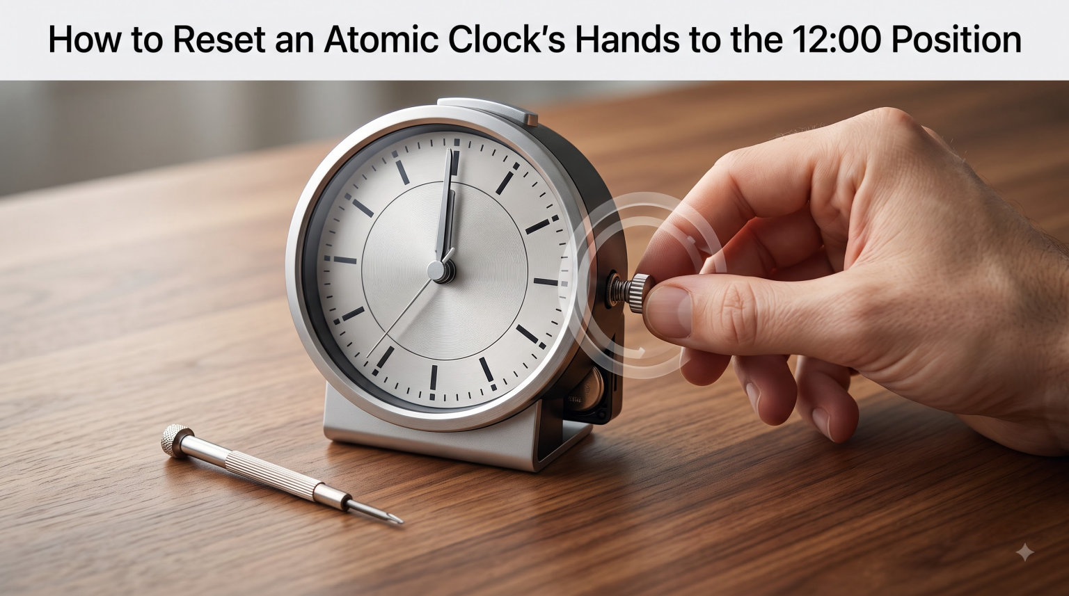 How to Reset an Atomic Clock's Hands to the 12:00 Position