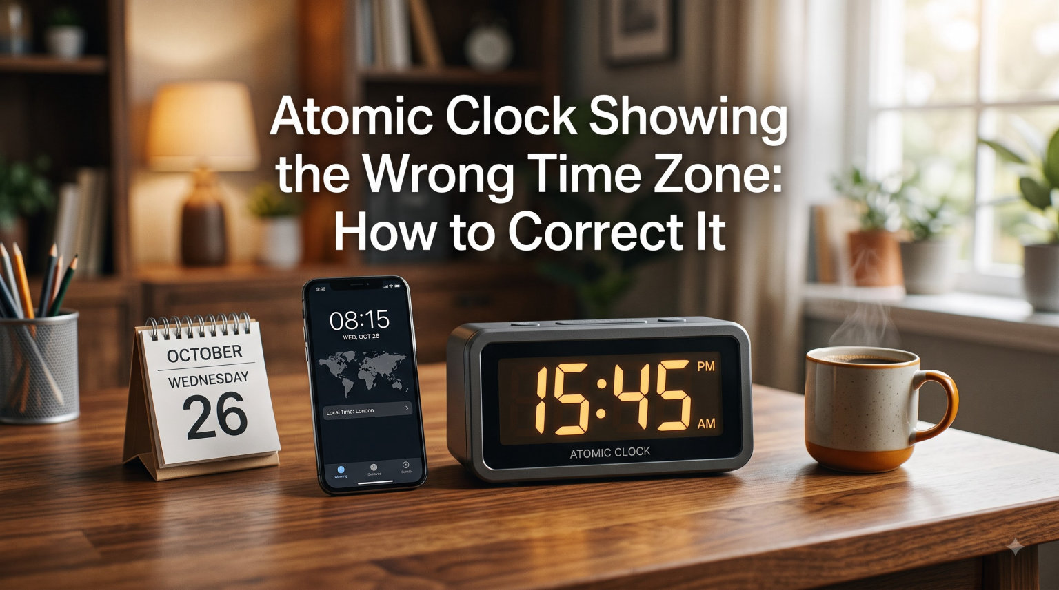 Atomic Clock Showing the Wrong Time Zone: How to Correct It