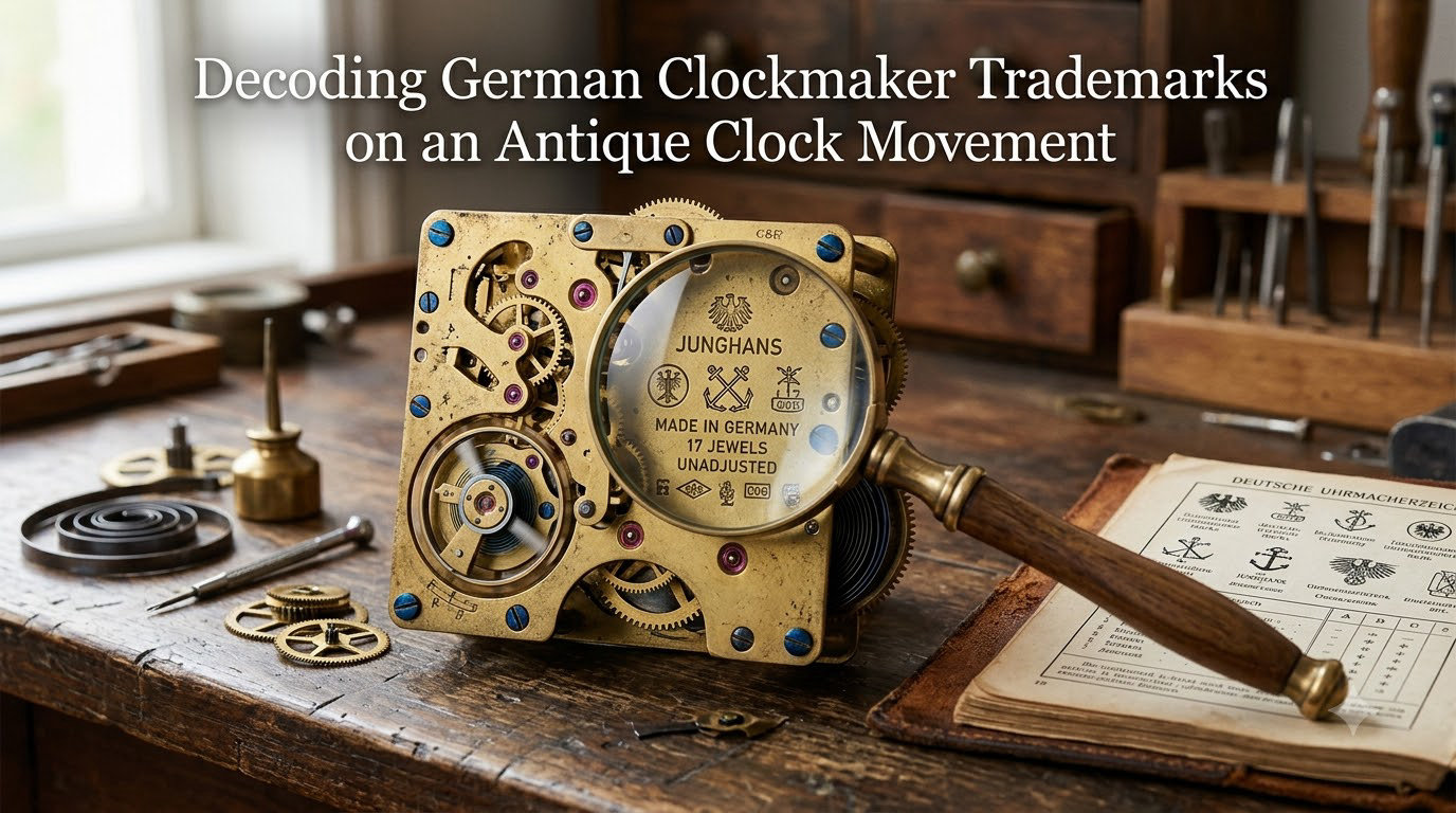 Decoding German Clockmaker Trademarks on an Antique Clock Movement