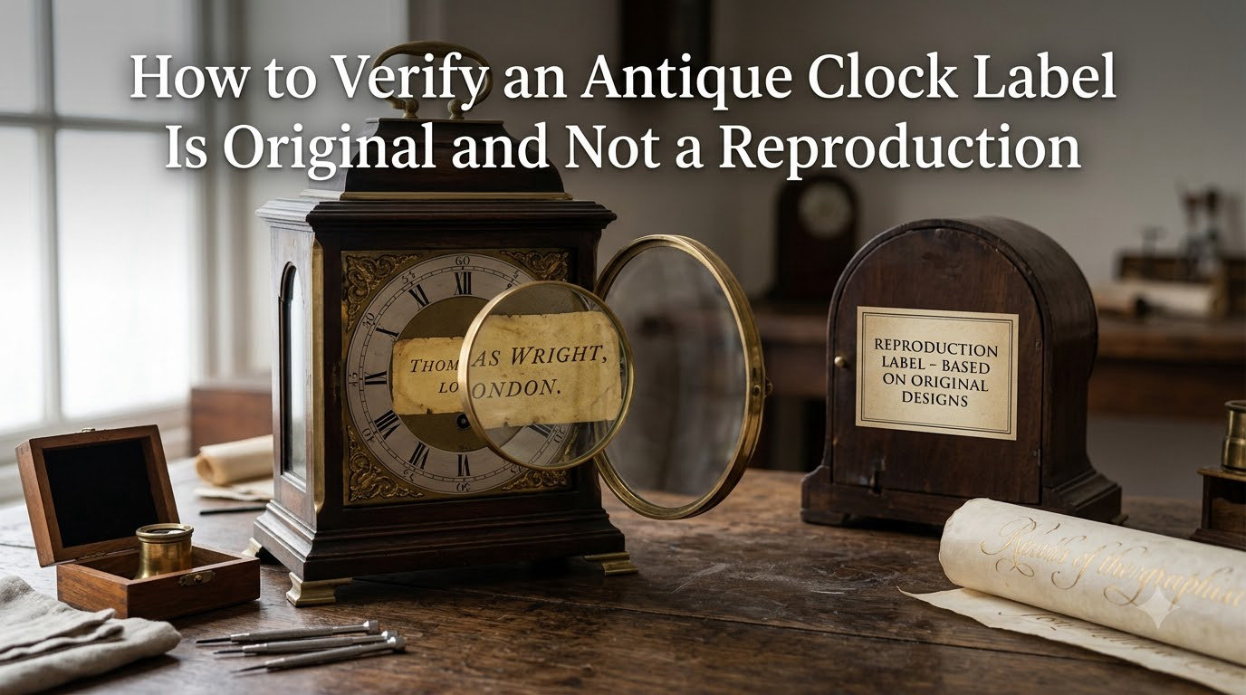 How to Verify an Antique Clock Label Is Original and Not a Reproduction