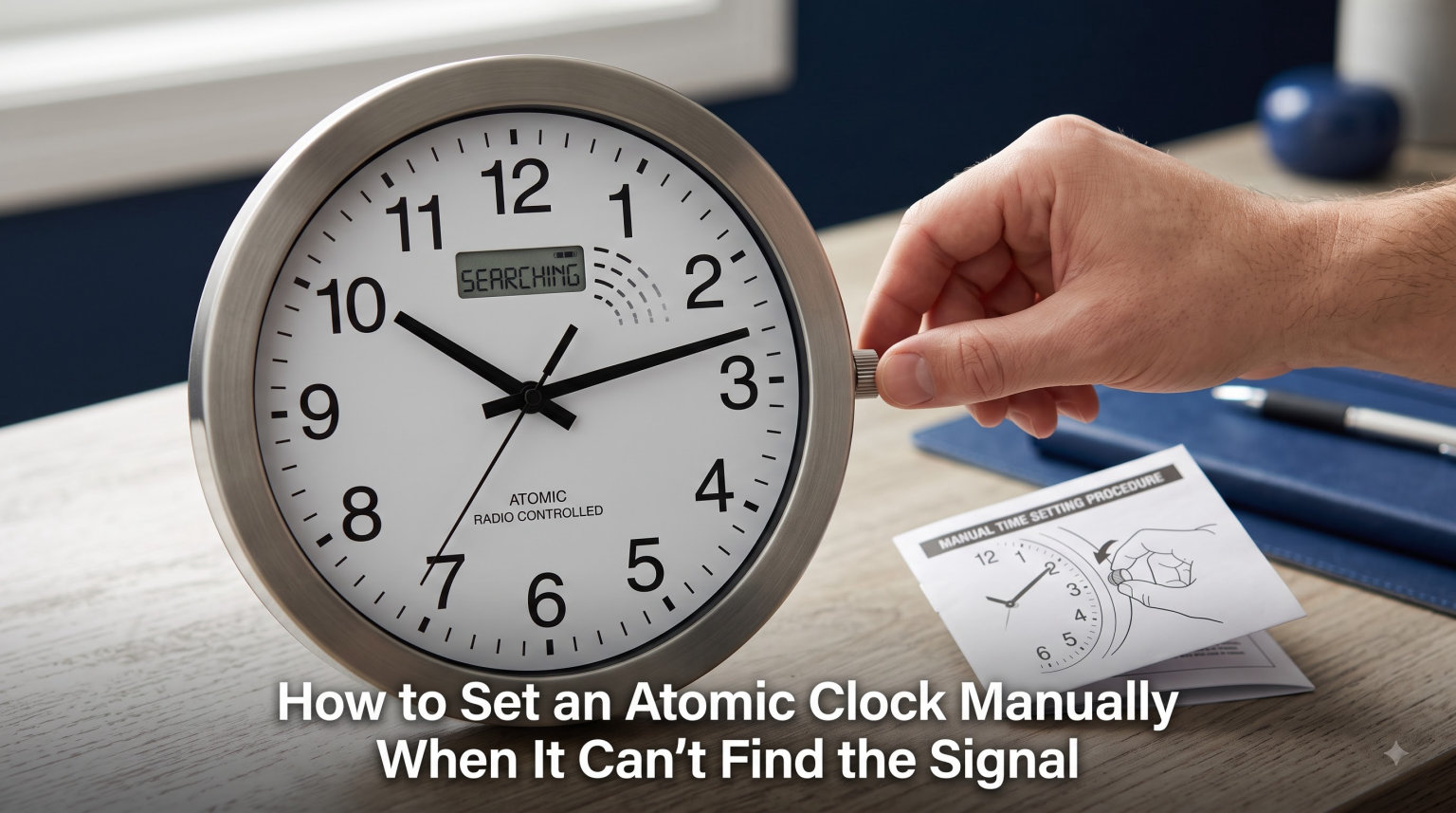 How to Set an Atomic Clock Manually When It Can't Find the Signal