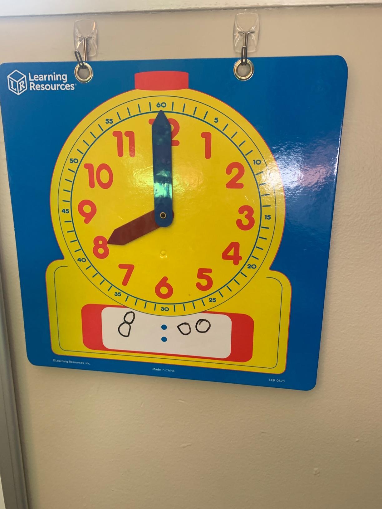 Learning Resources Write & Wipe Demonstration Clock - Teaching Clock, First Grade Learning Games, Teaching Time Essentials customer photo 2