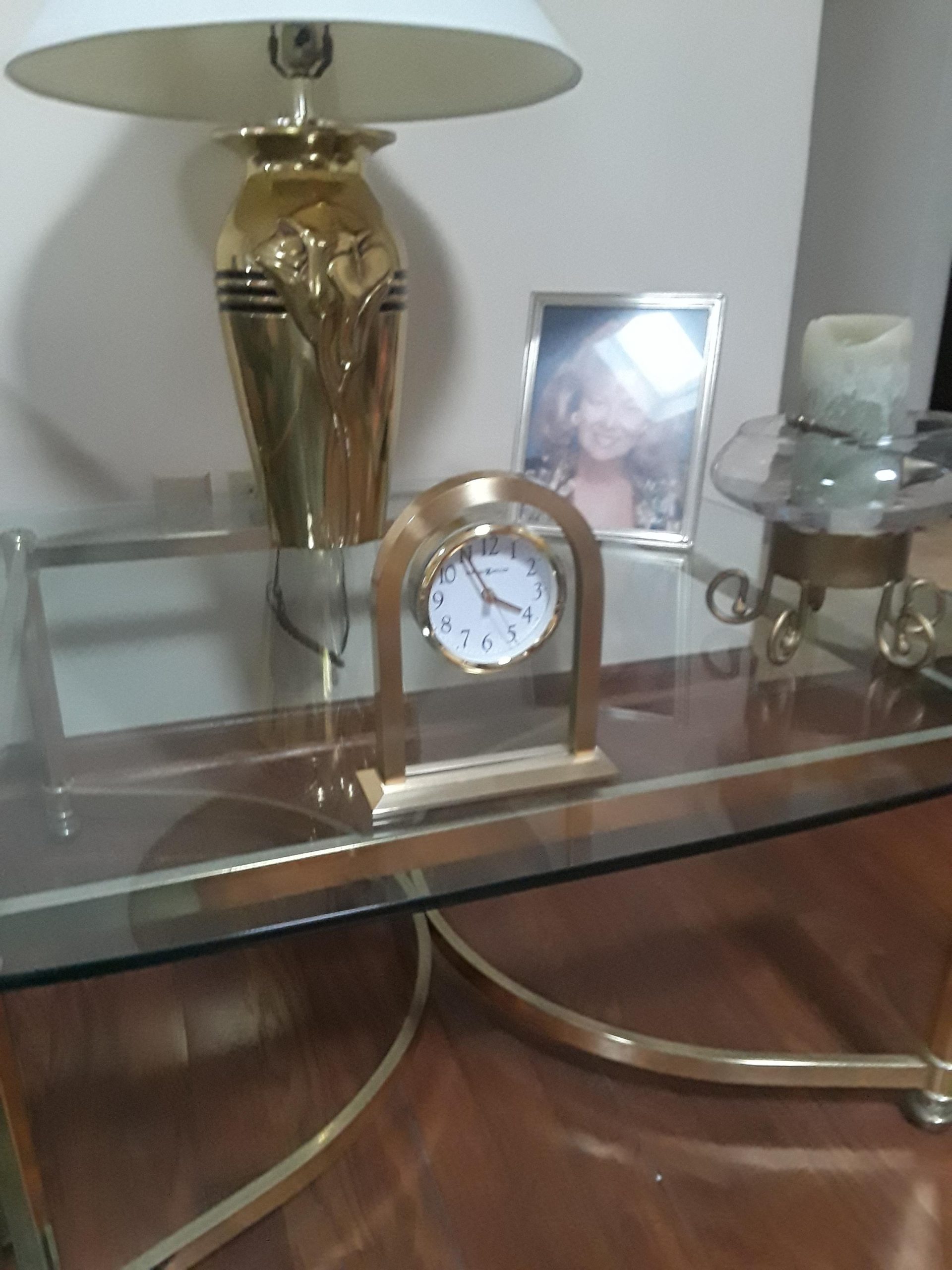 Howard Miller Imperial Brass Quartz Table Clock - Polished Finish, Glass Face - Mantel Clock for Home or Office, Gift for Wedding, Anniversary customer photo 1