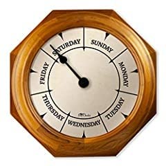 Classic Day of The Week Wall Clock - 10