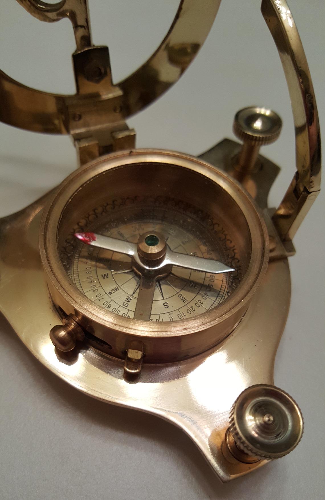 RedSkyTrader Sundial Compass Solid Brass Sun Dial customer photo 1