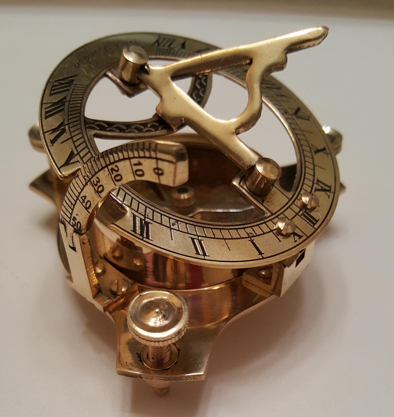 RedSkyTrader Sundial Compass Solid Brass Sun Dial customer photo 2