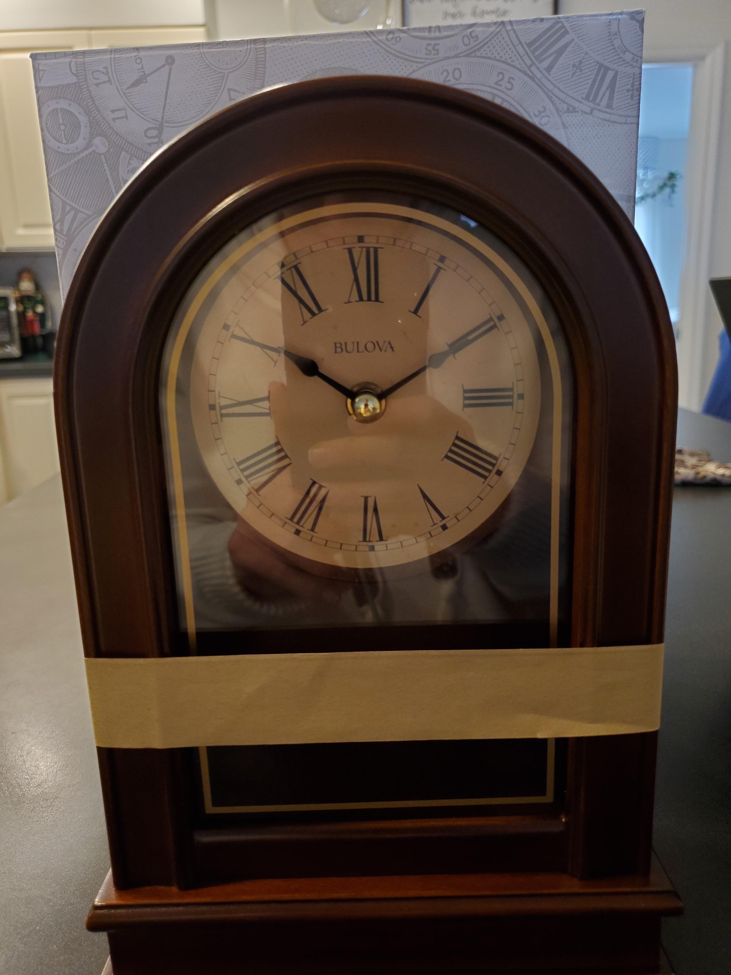 Bulova B7467 Hardwick Mantel Clock - Traditional Hardwood Case with Walnut Finish customer photo 1