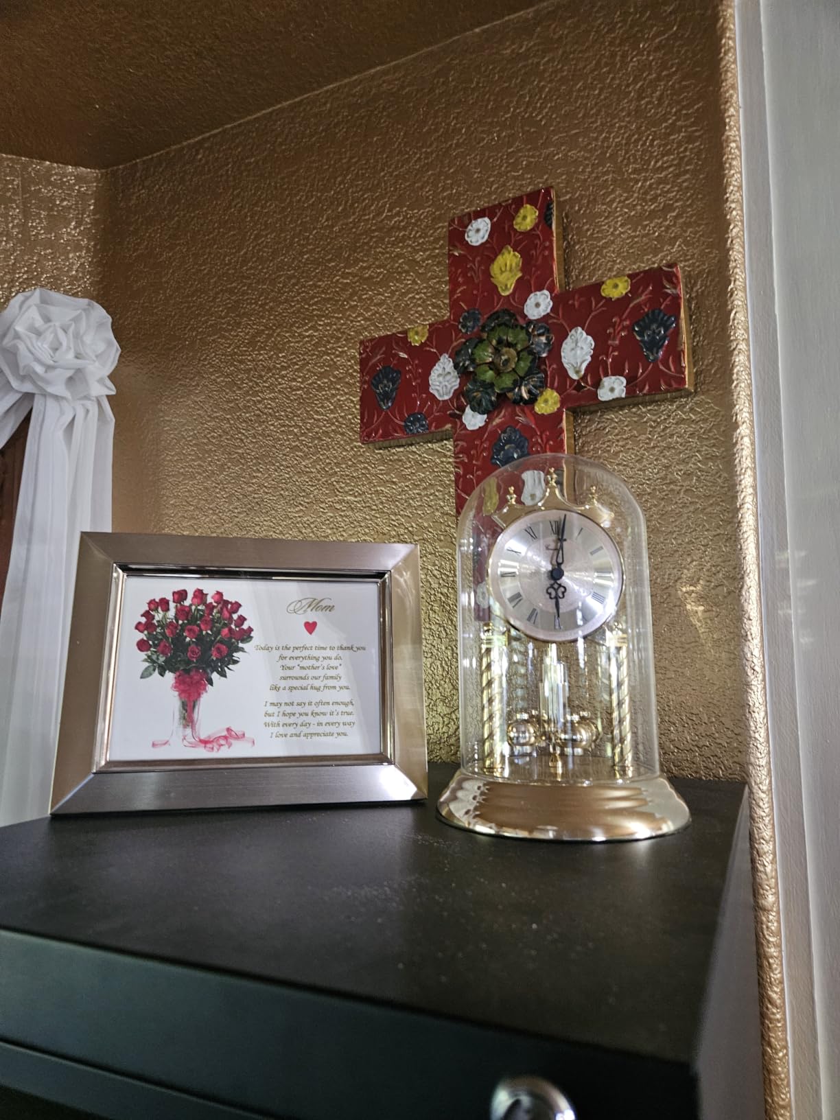 Bulova Tristan I Desk and Table Clock | Model B8818 | Polished Brass Finish customer photo 1