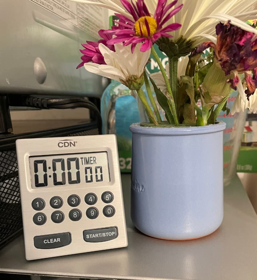 CDN Direct Entry 2-Alarm Digital Kitchen Timer | Counts Up & Down, 10 Hours by Hours, Minutes & Seconds, Big Digit, Loud & Long Audio/Vibrate Alarm, Stand, Hang, Magnet Mounting - TM30 customer photo 1