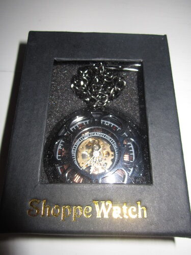 ShoppeWatch Men's Pocket Watch with Chain | Hand Winding Vintage Pocket Watch | Classic Mechanical Movement Pocketwatch | 1920s Railroad Steampunk Costume Accessory customer photo 1