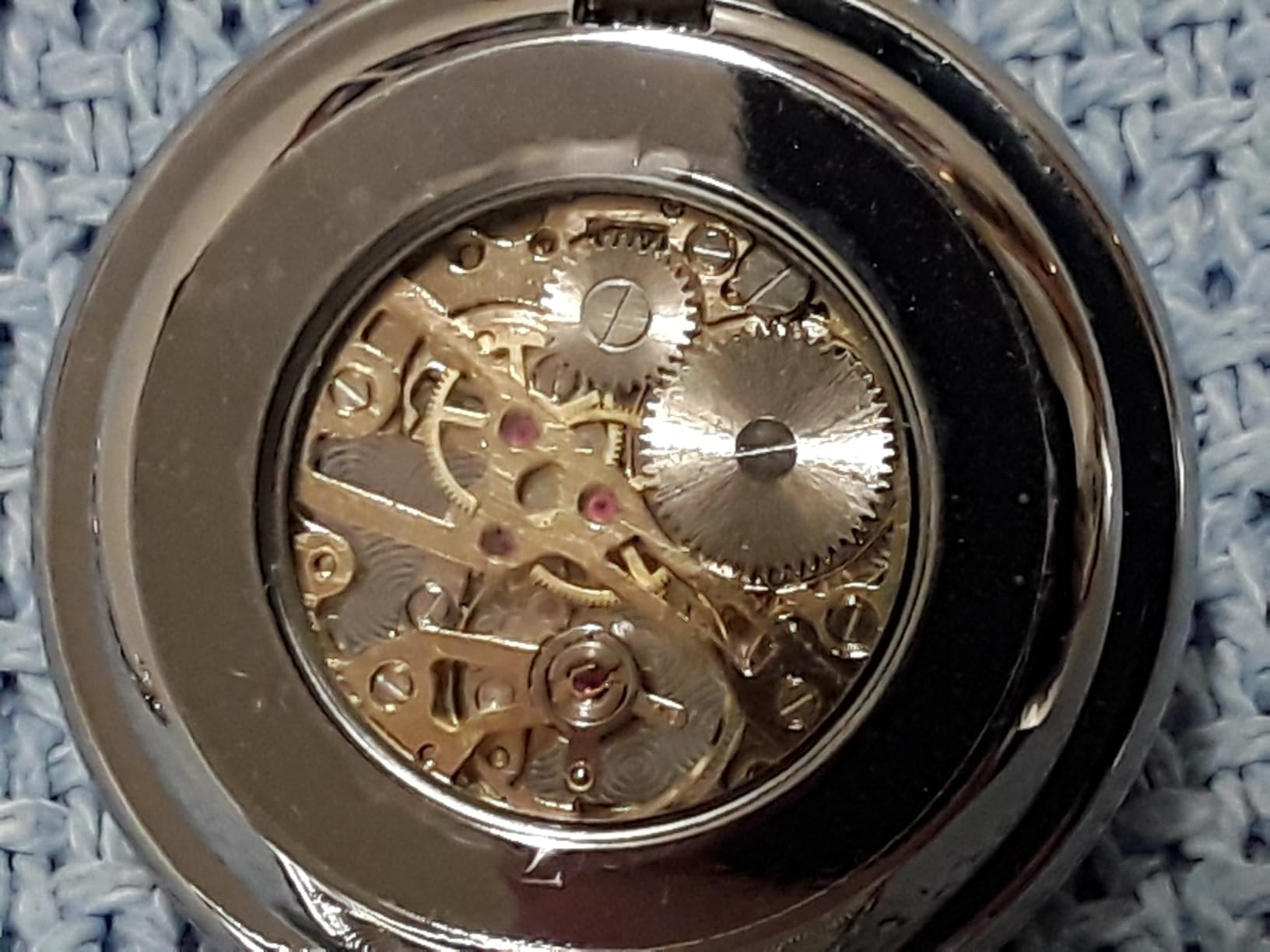 ShoppeWatch Men's Pocket Watch with Chain | Hand Winding Vintage Pocket Watch | Classic Mechanical Movement Pocketwatch | 1920s Railroad Steampunk Costume Accessory customer photo 2