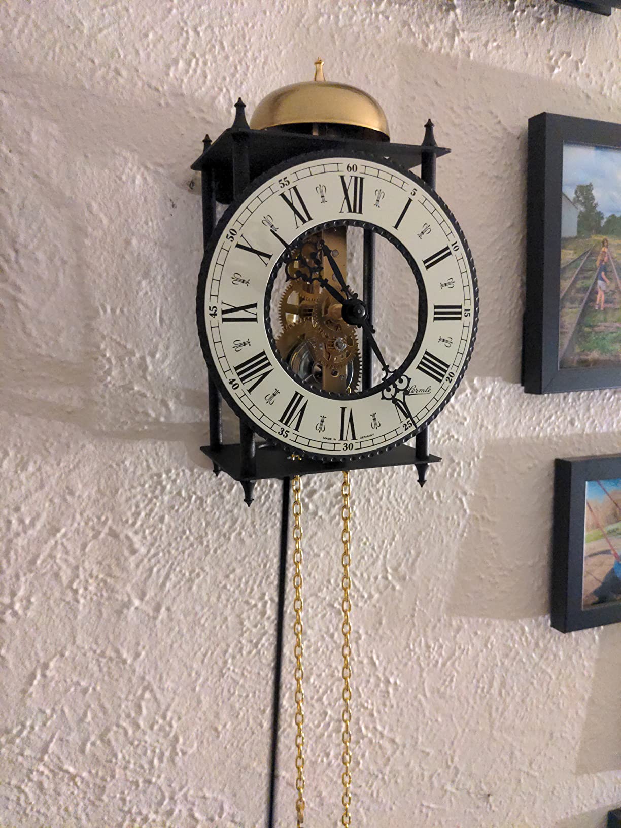 Hermle RAVENSBURG Weight Driven Wall Clock 70974000711, Wrought Iron Grandfather Style customer photo 1