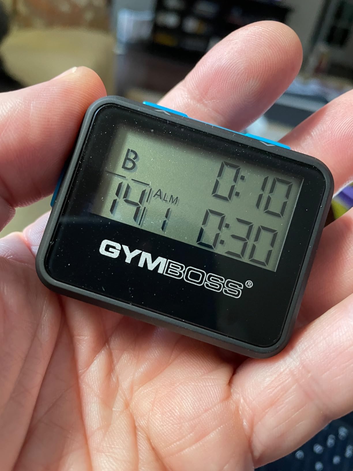 Gymboss Interval Timer and Stopwatch - Black/Blue SOFTCOAT customer photo 2