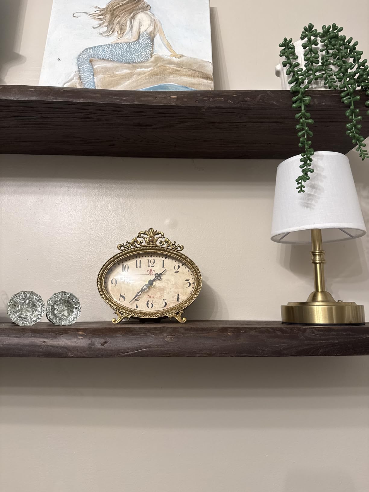 Creative Co-Op Green Antiqued Pewter Mantel Clock customer photo 1