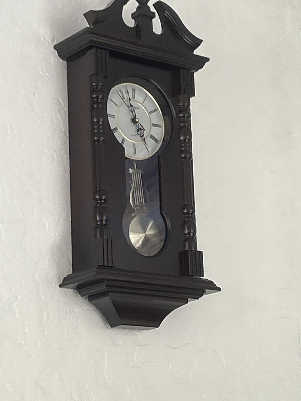 Wall Clocks: Grandfather Wood Wall Clock with Chime, Pendulum Wood Traditional Clock, Westminster Melody Chime Every Hour customer photo 1