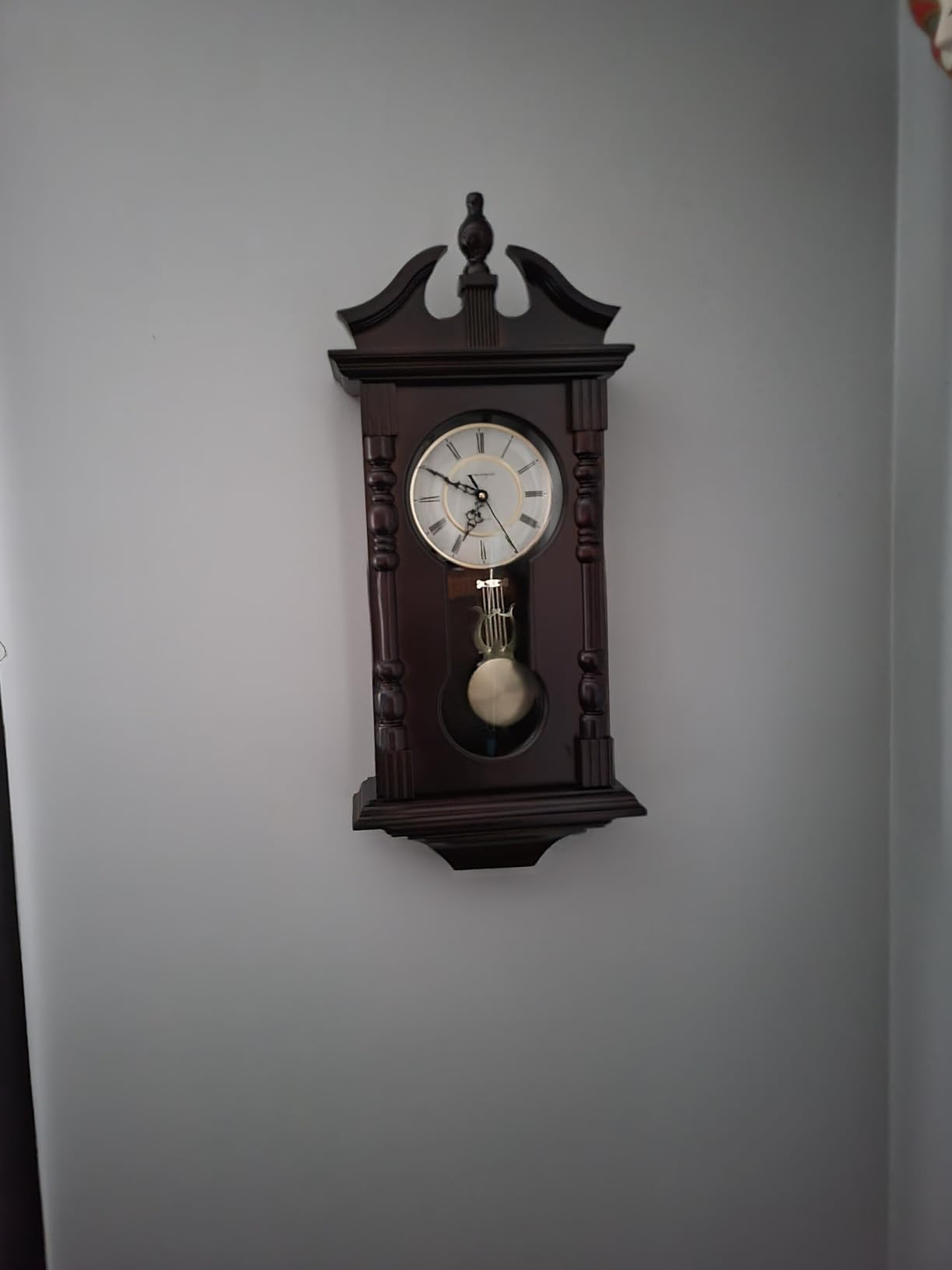 Wall Clocks: Grandfather Wood Wall Clock with Chime, Pendulum Wood Traditional Clock, Westminster Melody Chime Every Hour customer photo 2