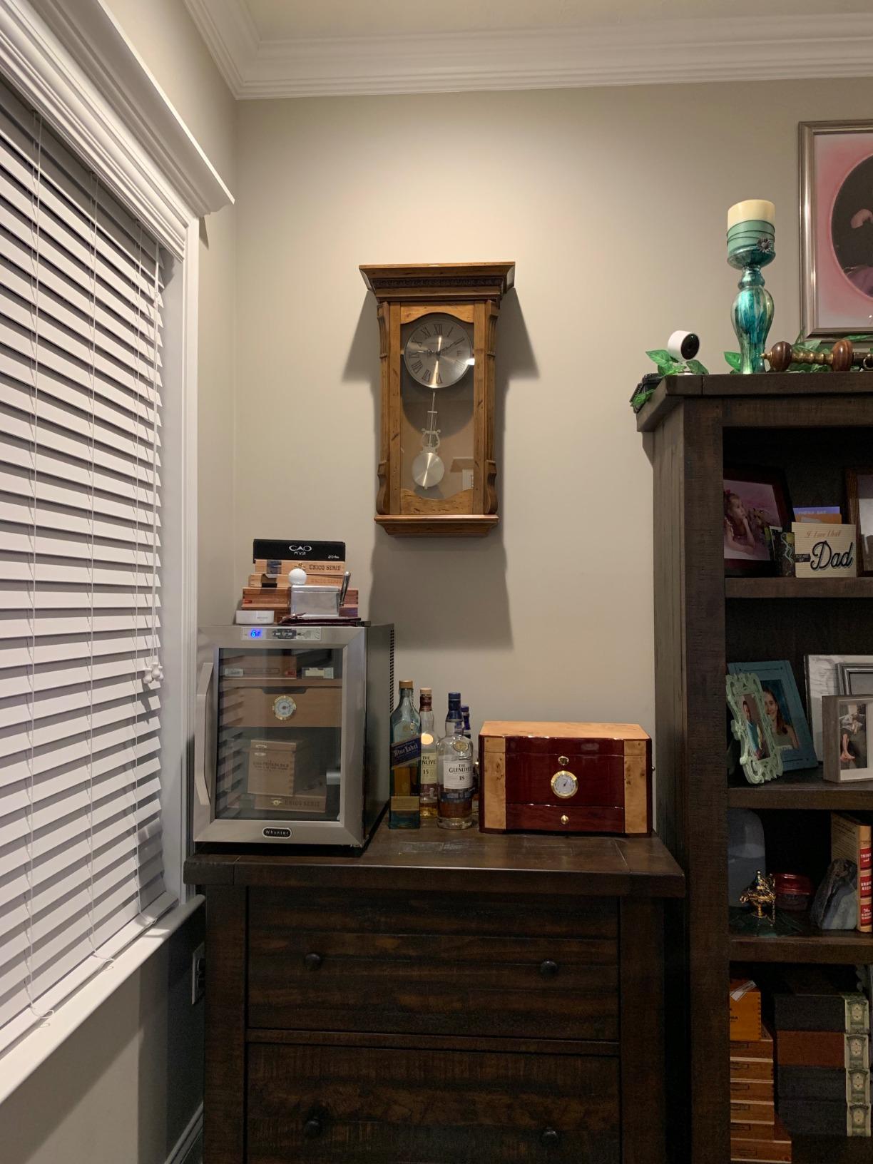 Agatha Wall Clock - Wooden Pendulum Clock with Triple-Chime Quartz Movement, Battery Operated, Acanthus Molding Detail customer photo 1