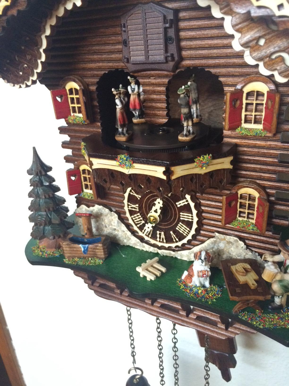 Trenkle Quartz Cuckoo Clock Swiss House with Music, Turning Dancers TU 4209 QMT HZZG customer photo 1