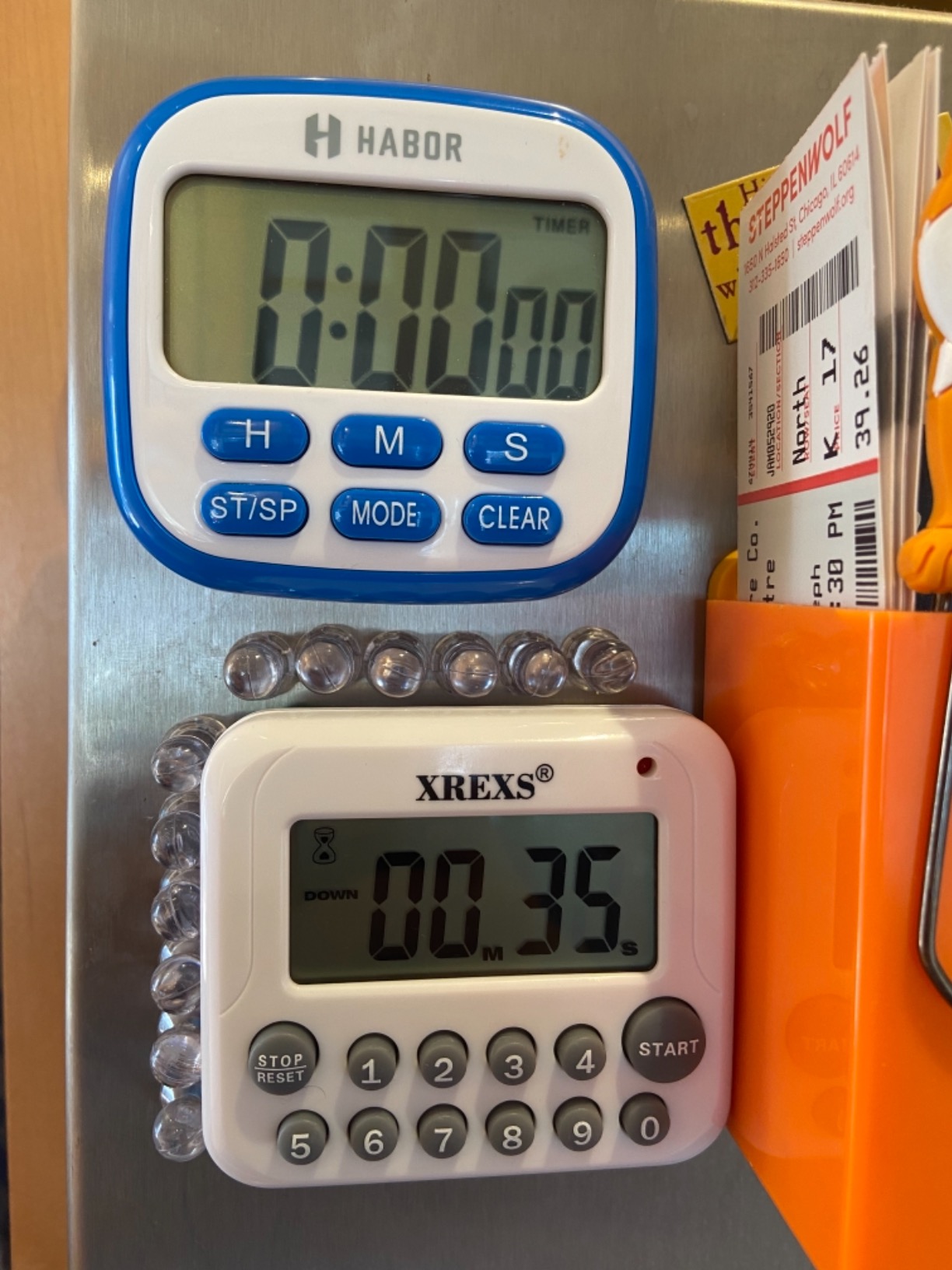 XREXS Digital Kitchen Timer Magnetic Countdown Up Cooking Timer Clock | with Magnet Back and Clip, Loud Alarm, Large Display, 2 Battery Included customer photo 1