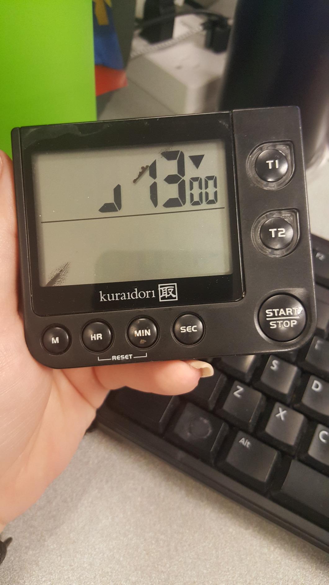 Marathon 100 Hour Dual Digital Timer, White - Large, Easy-to-Read LCD Display - Loud Ring Alarm - 2 AAA Batteries Included customer photo 2
