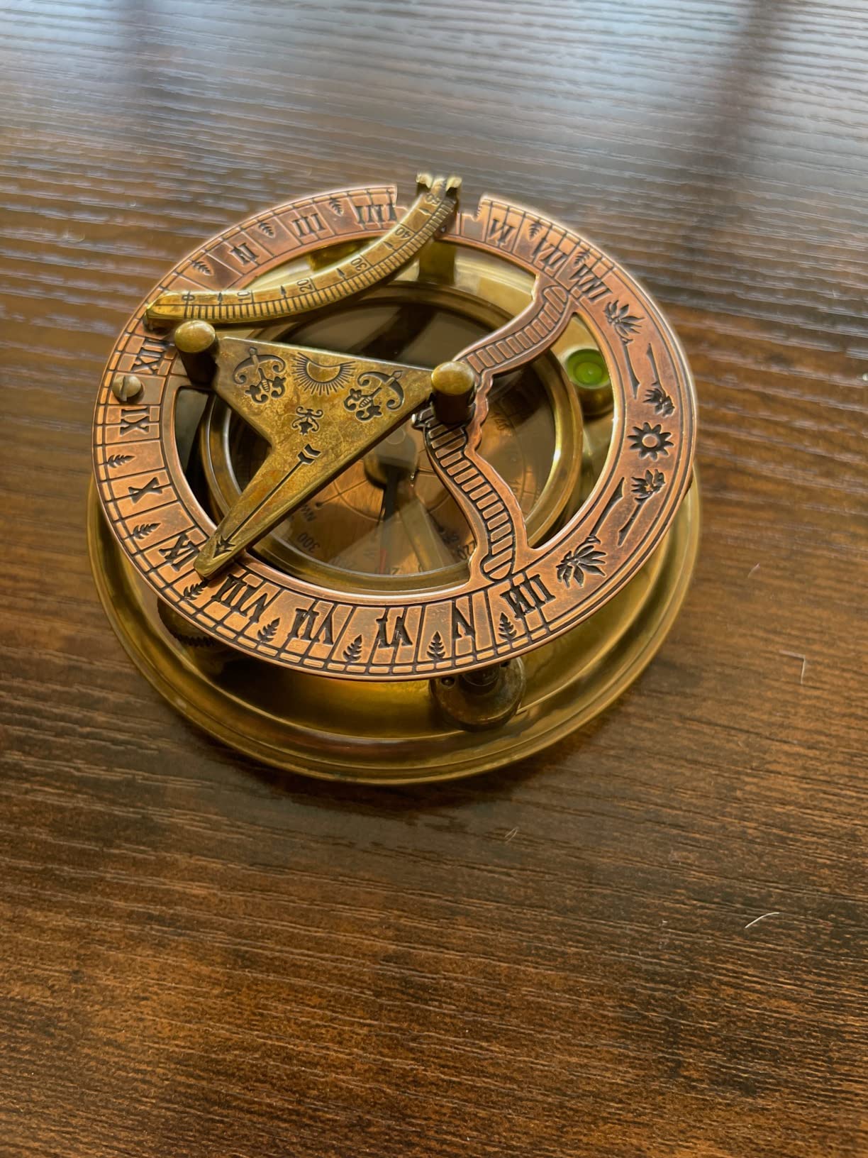 Anniversary Brass Sundial Compass Gift for Him or Her - Keepsake for Husband, Wife or Couple - 50th 40th 25th 20th 1st Year Wedding or Love Celebration - Engraved or Embossed Romantic Quote Compass customer photo 2
